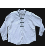 Napa Valley Vintage Embroidered Shirt Women&#39;s L blue plaid w/ embroidere... - $17.21 CAD