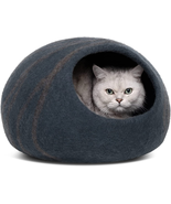 Cat Cave – Premium Felt Cat Bed for Indoor Cats, Handmade 100% Merino Wo... - $1,049.16 MXN