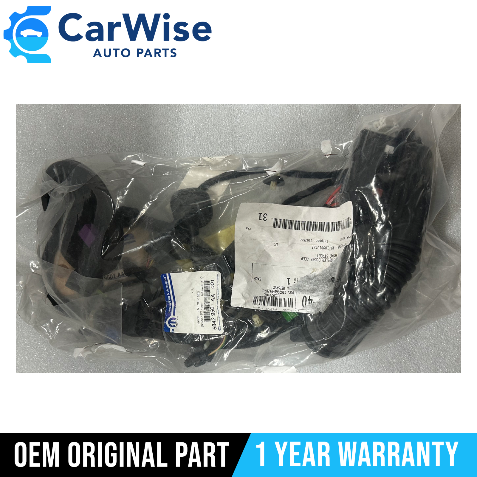 2020 Ram 1500 Genuine Mopar Front Door Wiring 68429501AA - $93.49