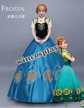 Princess Anna Costume Frozen Anna Cosplay costume Dress Women Halloween ... - £106.24 GBP