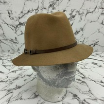 Women’s Karen Kane Brown Raw Edge Fedora W/L Hat - £111.37 GBP