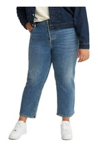 MSRP $70 Levis Womens Plus- Ribcage Straight Ankle Blue Size 24W M - $12.67
