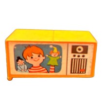 Fisher Price Little People Orange TV Television Console Sesame Street - $10.39