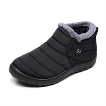 Men Snow Boots Ankle Boots Winter Boots Unisex Couples New Solid Color Plush Ins - £26.45 GBP