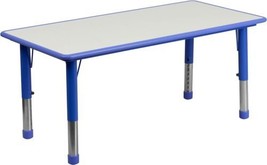 Flash Furniture Wren Adjustable Classroom Activity Table for Set of 1, Blue  - £221.70 GBP
