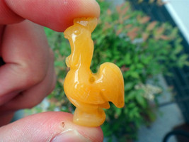Free Shipping - Hand carved good luck Amulet Natural yellow jadeite jade  Rooste - £15.68 GBP