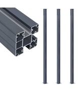 vidaXL Fence Posts 3 pcs Dark Gray 72.8&quot; Aluminum - €355,50 EUR