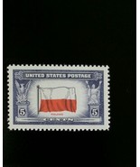 1943 5c Poland Flag, Overrun Nation World War II Scott 909 Mint F/VF NH - $18.16 MXN