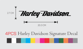 4 PCS Harley Davidson Logo Vinyl Decal Sticker 8 INCH SET - £9.63 GBP+