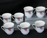 Fairfield Poinsettia and Ribbons Cups Christmas  Lot of 7  Xmas - €19,28 EUR