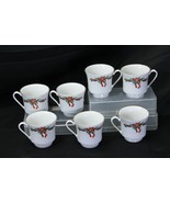 Fairfield Poinsettia and Ribbons Cups Christmas  Lot of 7  Xmas - $413.16 MXN