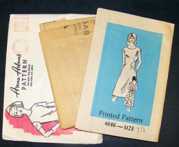 Misses&#39; WRAP DRESS Vintage  Anne Adams Mail Order Pattern 4686 Size 10 - £15.80 GBP