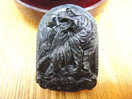Free Shipping - Amulet auspicious Natural black jade Carved Tiger charm Pendant  - £16.08 GBP