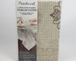 Patchwork Laminated Fabric Tablecloth Ease Like Vinyl Wipes Oblong Oval ... - $32.57