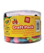 Crayola Craft Pack 131 Pcs w/Chenille Stems, Pom Pons, Glitter Poms &amp; Wi... - $20.31 CAD