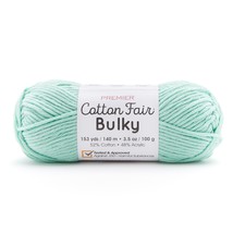 Premier Yarns Cotton Fair Bulky Yarn Solid Seafoam - $34.68
