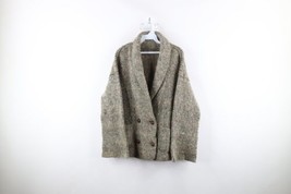 Vintage 50s 60s Womens Large Chunky Knit Flared Sleeve Shawl Cardigan Sw... - £87.03 GBP