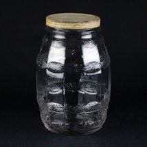 Turner Bros Glass Braided Barrel Gallon Pickle Jar, Antique c.1920 Storage 10&quot; - £23.59 GBP