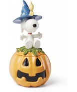 Lenox Peanuts Halloween Witch Snoopy Figurine Candy Dish Jar Great Pumpk... - $104.63 CAD