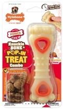 Nylabone Power Chew Knuckle Bone and Pop-In Treat Toy Combo Chicken Flavor Wolf - £32.66 GBP