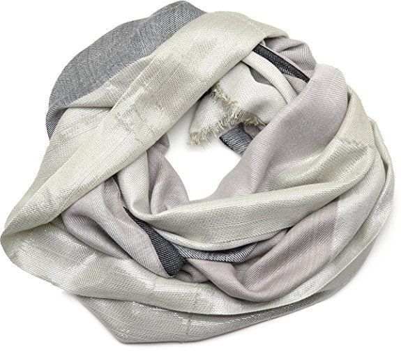 Style&amp;Co. Women&#39;s Colorblock Lurex Wrap Scarf, Black/Silver - $9.41