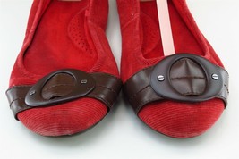 Dr. Scholl&#39;s Women Sz 8.5 M Red Flat Fabric Shoes - $19.75