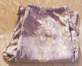 Hearts of Palm Blue Floral Cropped Capri Pants Misses Size 18 XL Elastic Waist - £19.32 GBP