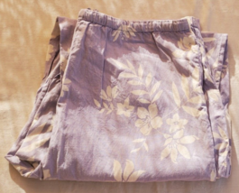 Hearts of Palm Blue Floral Cropped Capri Pants Misses Size 18 XL Elastic Waist - £19.35 GBP