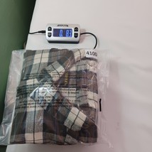 Stanley Flannel Button Shirt  Brown & White Plaid Long Sleeve - Size Men's  L image 8