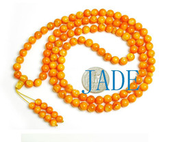 Free Shipping -  Tibetan Natural yellow jade  meditation yoga 108 Prayer Beads M - £32.14 GBP
