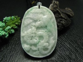 Free shipping - hand carved Natural  Dragon Phoenix white Jadeite Jade charm Pen - $20.00