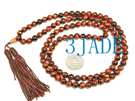 Free Shipping - perfect 100% Natural Red Tiger&#39;s Eye  Meditation Yoga Prayer  be - £29.01 GBP