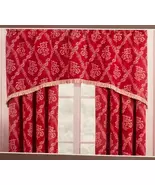 Williamsburg Meriwether Red 5pc Drapery Panels with Valance Set - $165.00