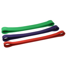 Set of 3 Heavy Duty Resistance Band Loop Exercise Yoga Workout Power Gym Fitness - £11.00 GBP
