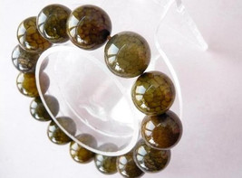 Free Shipping - PERFECT 100% Natural serpentine Prayer Beads charm brace... - $30.00