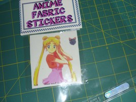 BRAND NEW Vintage Sailor Moon Anime Fabric Sticker decal patch Usagi Lun... - $5.00