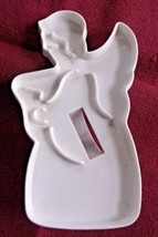 White Plastic Angel Christmas Cookie Cutters Crafts 3.25&quot; Tall GUC*  - £4.54 GBP