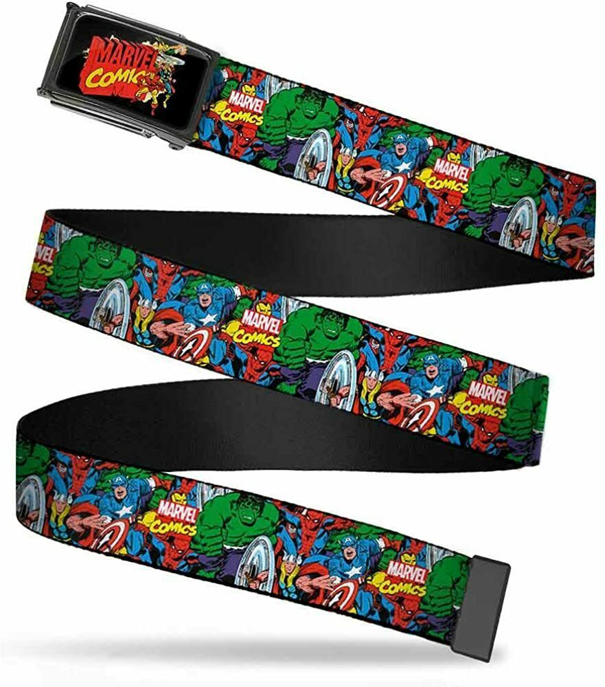 Marvel Comics Comic Book Superheroes Avengers Collage Classic Web Belt, 60387  - $39.95