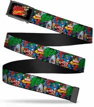 Marvel Comics Comic Book Superheroes Avengers Collage Classic Web Belt, ... - £31.48 GBP