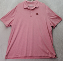 Rutgers Vineyard Vines Polo Shirts Mens 2XL Pink Golf Short Sleeve Slit Collared - £21.78 GBP