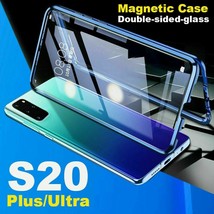 Samsung S10 + Note 10 Plus S8 S9 Phone Case Magnetic Double Tempered Glass Cover - £47.12 GBP