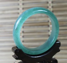 Free Shipping -  (custom your size Diameter 54MM-62MM)  Natural sky blue jadeite - £47.95 GBP