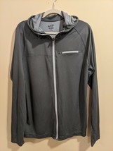 Eastern Mountain Sports Techwick Hooded Jacket Gray Size L Long Sleeve Full Zip - £13.29 GBP