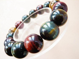 Free Shipping -  good luck 100% natural blue/ yellow / Red tiger eye  STONE Pray - £23.59 GBP