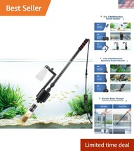 Efficient 6-in-1 Aquarium Vacuum Cleaner with Quiet Operation and Storag... - $48.50