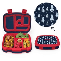 Kids Prints (Space Rockets) - Leak-Proof, 5-Compartment Bento-Style Kids... - £38.60 GBP