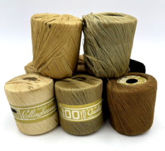 8 Collingbourne Mercerized Cotton Thread 100y 2 Ply Neutral Vtg - $24.99