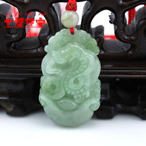 Free Shipping -  Jadeite Jade pendant Natural green Jadeite Jade Zodiac carved S - £15.98 GBP