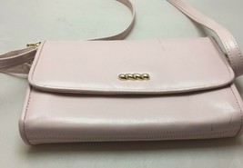 Vintage 90s Amanda Smith Pastel Light Pink Shoulder Bag Purse Strap Cros... - £31.62 GBP