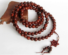 Free Shipping - 8mm Tibetan Natural Red sandalwood  meditation yoga 108 Prayer B - £23.97 GBP